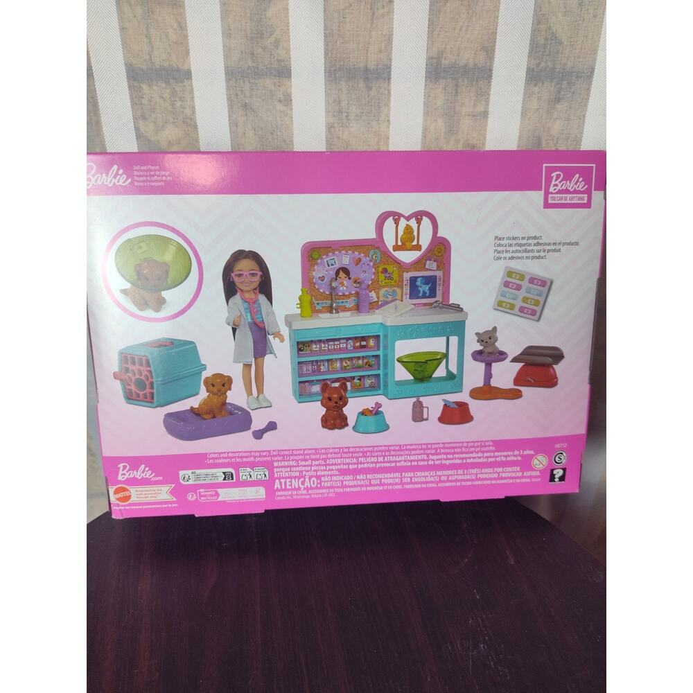 New In Box Mattel Barbie Chelsea Can Be A Vet Playset Bundle 2023 HGT12 - Picture 9 of 15